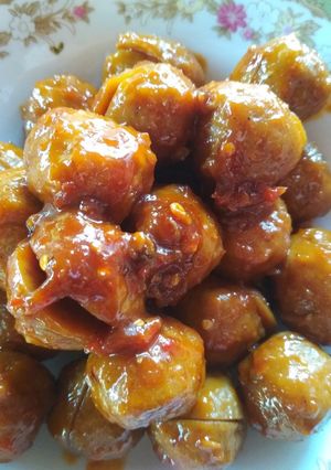 Foto resep Bakso bakar pedas wajan simple