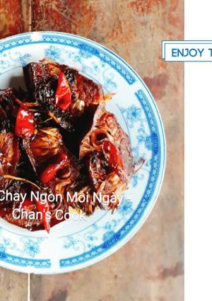 Hình của món Mít non kho coca chay.