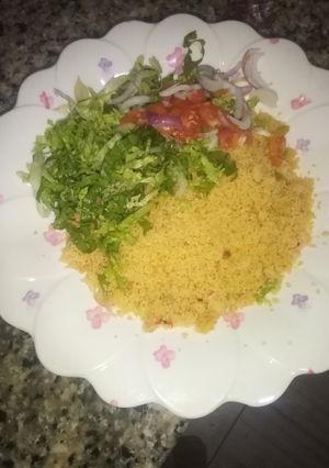 A picture of Fried vegetable Couscous.