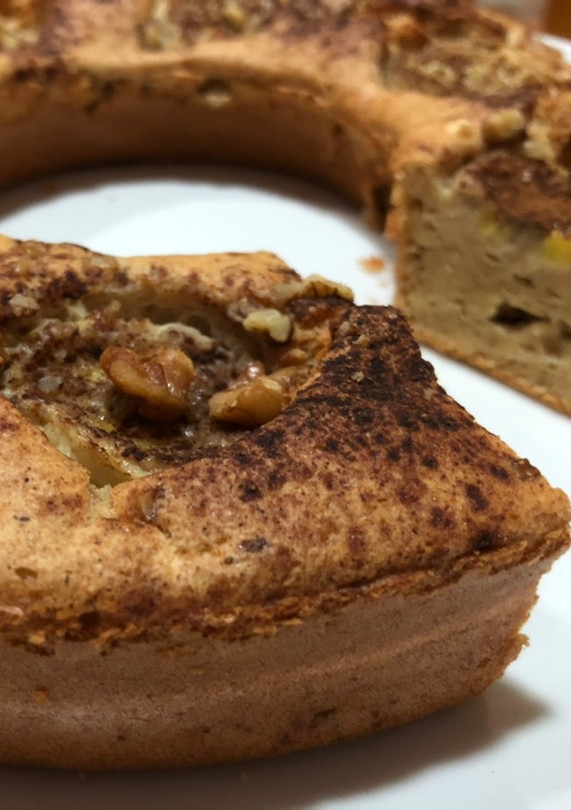 Una foto de Bizcocho Fit de Avena Plátano y Nueces