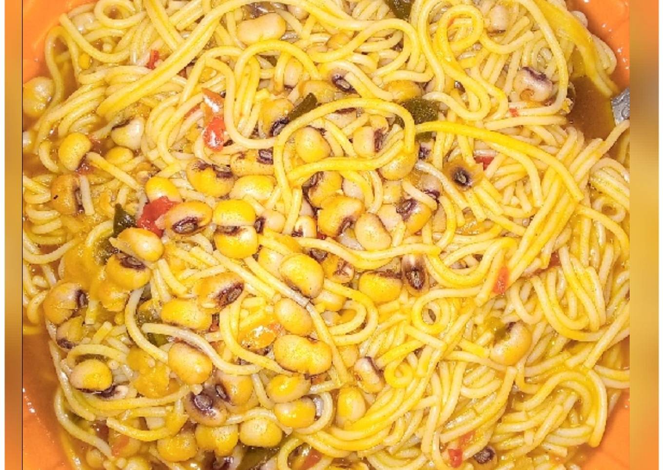 Spaghetti wit beans