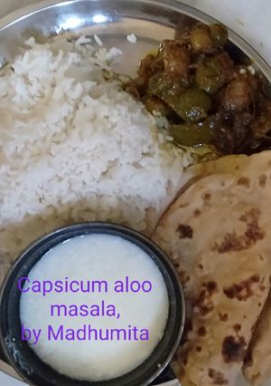 A picture of Capsicum aloo masala.