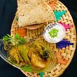 Chatpati alou baigan ki bhujiya (Potatoes & brinjal)