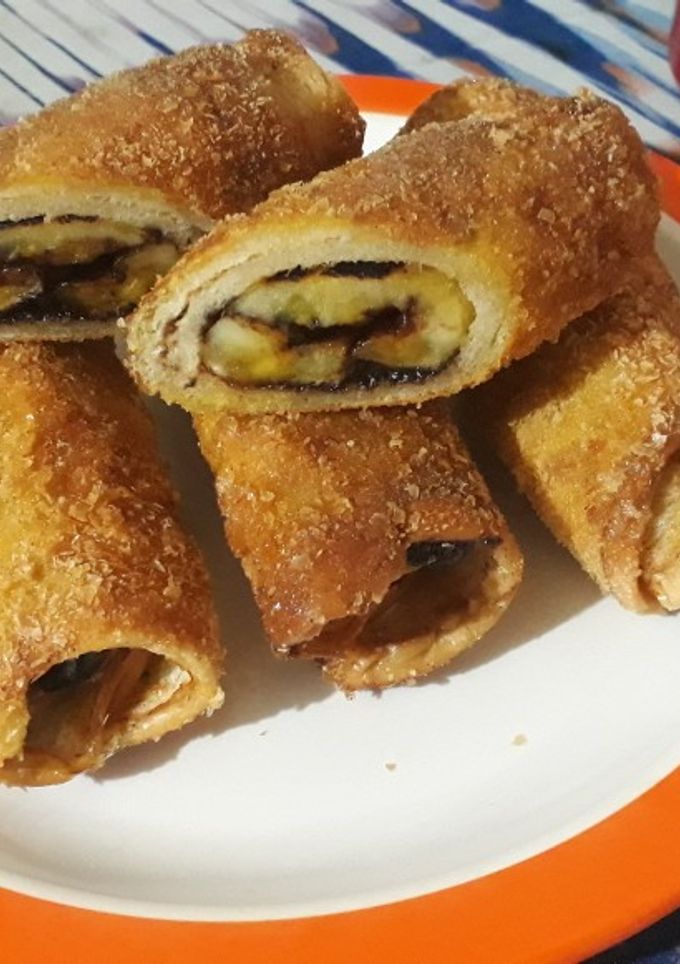 Resep Pisang Coklat Roti Gulung oleh Tomang Alfina - Cookpad