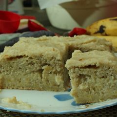 A picture of Super Moist Banana Cake with Apple sauce in condensed milk!!.