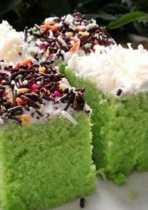 Foto resep Brownis kukus pandan
