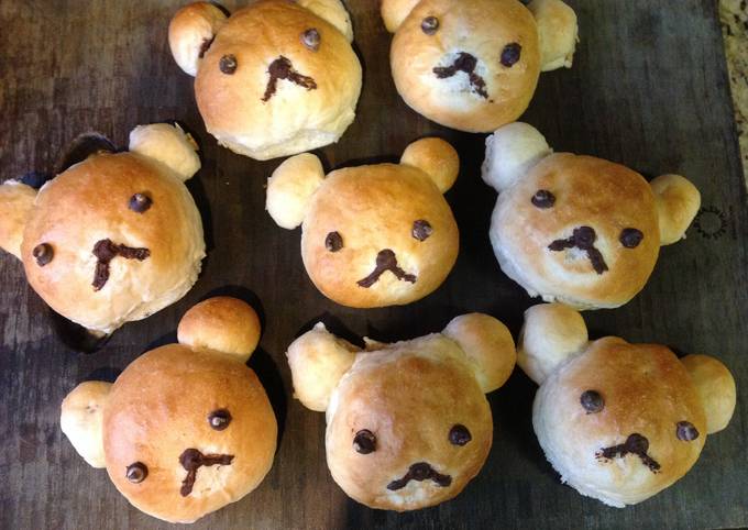 可愛的 Rilakkuma Bear Bread-拉拉熊麵包❤!!! 食譜成品照片