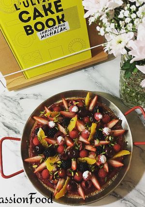Une photo de Cake clafoutis à la framboise@4PassionFood