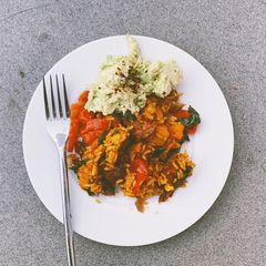 A picture of Chorizo and Sweet Potato Hash.