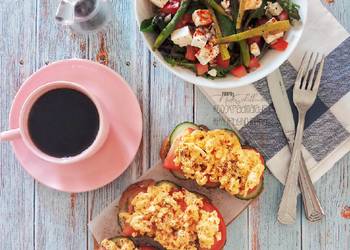 Latest Recipe Egg sandwich  feta cheese salad phopbylinimohd batch17 Savory Delicious