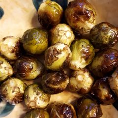 A picture of Oven Roasted Brussels Sprouts.