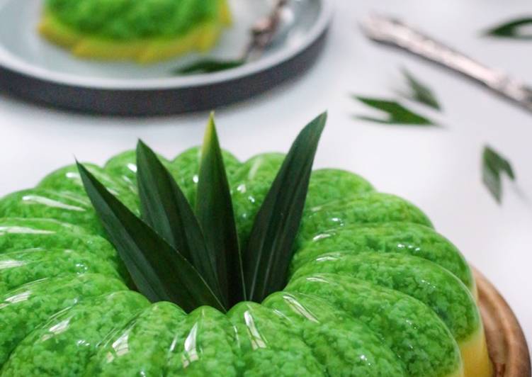 Cara Bikin Puding Lumut Mentega Durian irit anti gagal