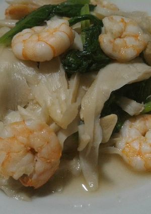 Foto resep Tumis Sawi Udang Jamur