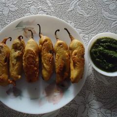 Mirchi vada A picture of Mirchi vada.