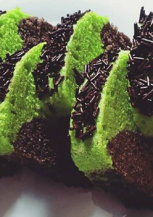 Foto resep Bolu kukus santan aroma pandan-cokelat