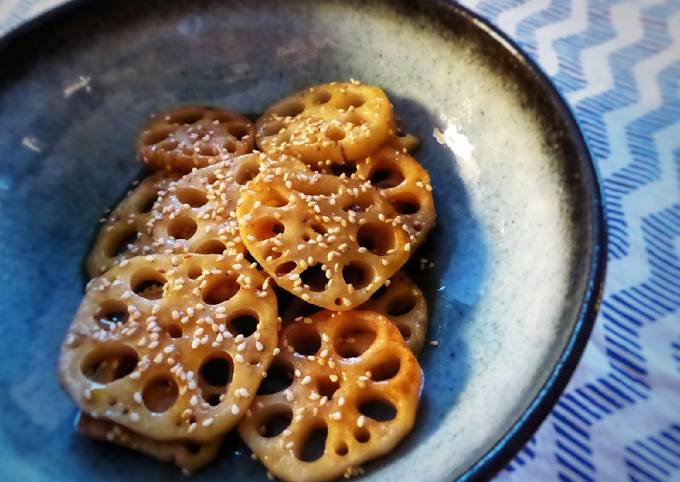 Lotuswurzel Suss Sauer Sojasauce Renkon No Amazu An Rezept Von Mika S Okawari Rezepte Cookpad 