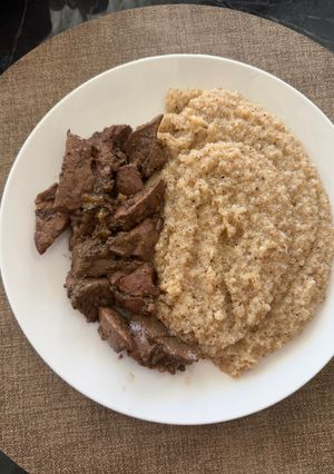 Pergelt gríz resztelt pulykamájjal recept fotója