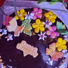 A picture of Chocolate icing cake.