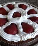 Torta con peras al Borgoña