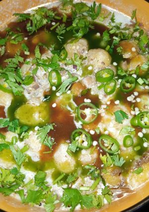 A picture of Fried Boondi Chaat.