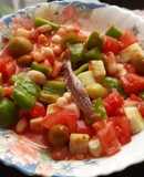 Ensalada de alubias con aliño de anchoas