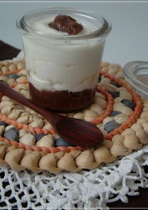Une photo de Crème de marron au fromage blanc en verrine