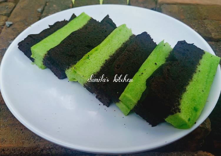 80. Brownies Pandan Coklat