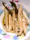 Cefalo cerino al forno con alloro e rosmarino