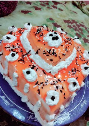 A picture of Orange jelly cake.