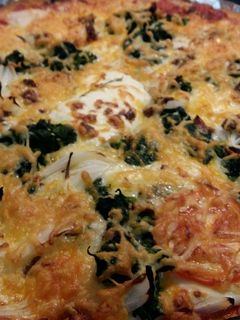 Una foto de Pizza vegetal casera