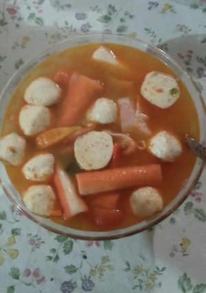 Foto resep Tomyam bakso ikan