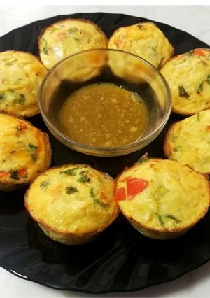 Foto principal de Pastelitos Cupcakes de Verduras con Salsa de Miel y mostaza
