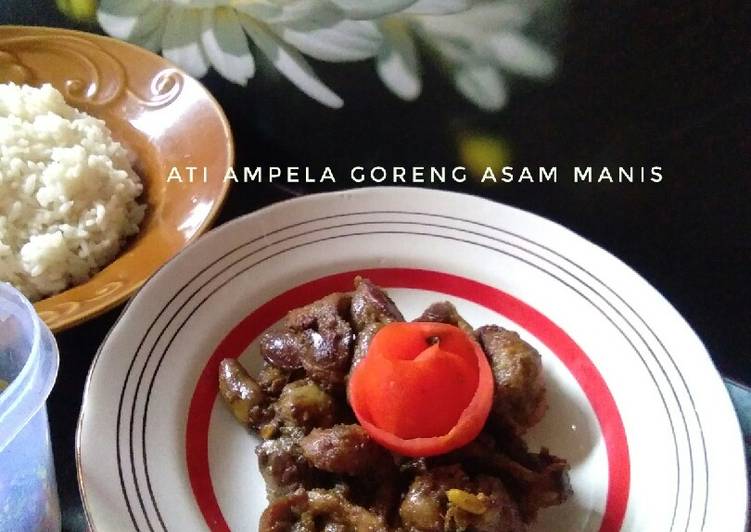 Ati ampela goreng asam manis