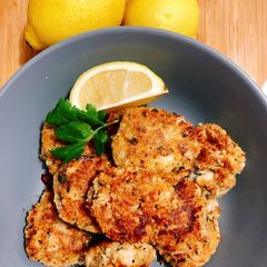 Sans Potato Sunflower Seeds Fishcakes A picture of Sans Potato Sunflower Seeds Fishcakes.