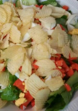 Foto resep Salad atau acar timun plus potato chip by mommy kit2qachen