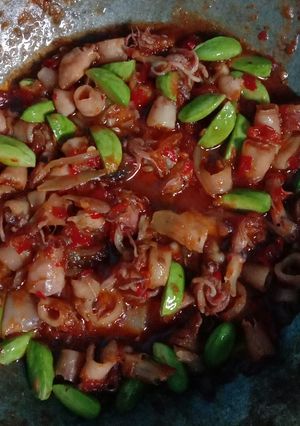 Foto resep Sambel Cumi Asin pete