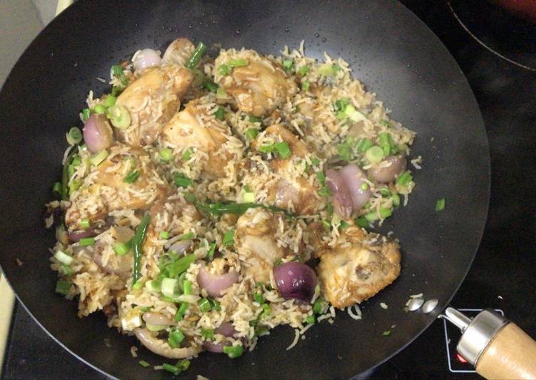 Recipe of Super Quick Homemade Garlic Chicken Thighs With Rice