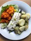 Baked Cod with Asparagus and Potatoes