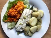 A picture of baked cod fillet