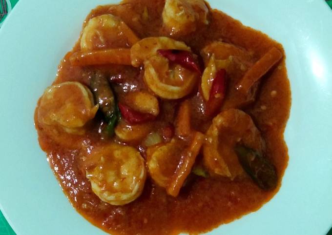 Udang asam manis pedas