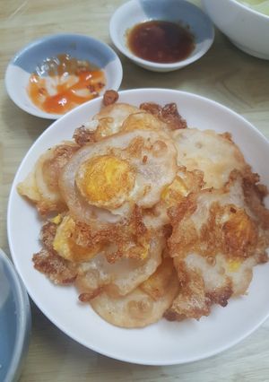 Hình của món Trứng cút chiên bột.