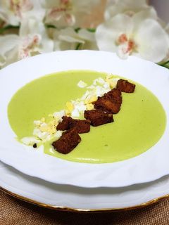 Una foto de Crema de guisantes