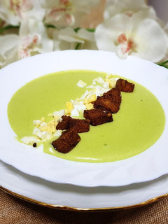 Una foto de Crema de guisantes