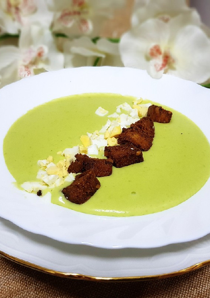 Una foto de Crema de guisantes