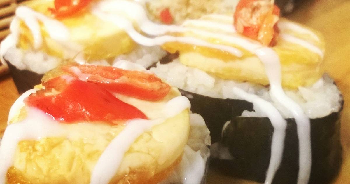 Resep Sushi  Tofu isi telur  asin pedas kilat oleh Ibu 