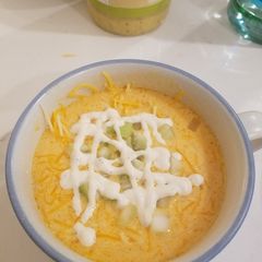A picture of Crockpot Buffalo Chicken Soup.
