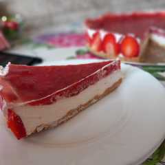 O poză a rețetei Cheesecake cu căpșuni🍓~fără coacere~.