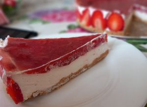 O poză a rețetei Cheesecake cu căpșuni🍓~fără coacere~.