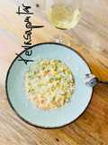Risotto de habas, ajos tiernos y langostinos 🫛 🦐 🫛