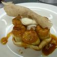 Tarta Tatin de plátano con crujiente de plátano